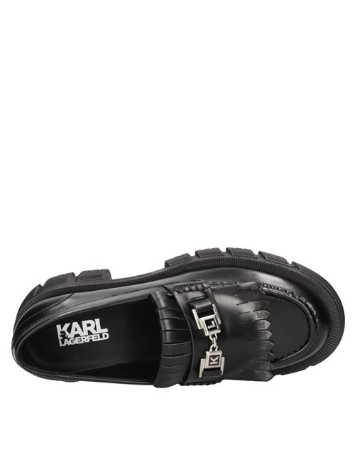 Leather moccasins KARL LAGERFELD | KL43828 000NERO
